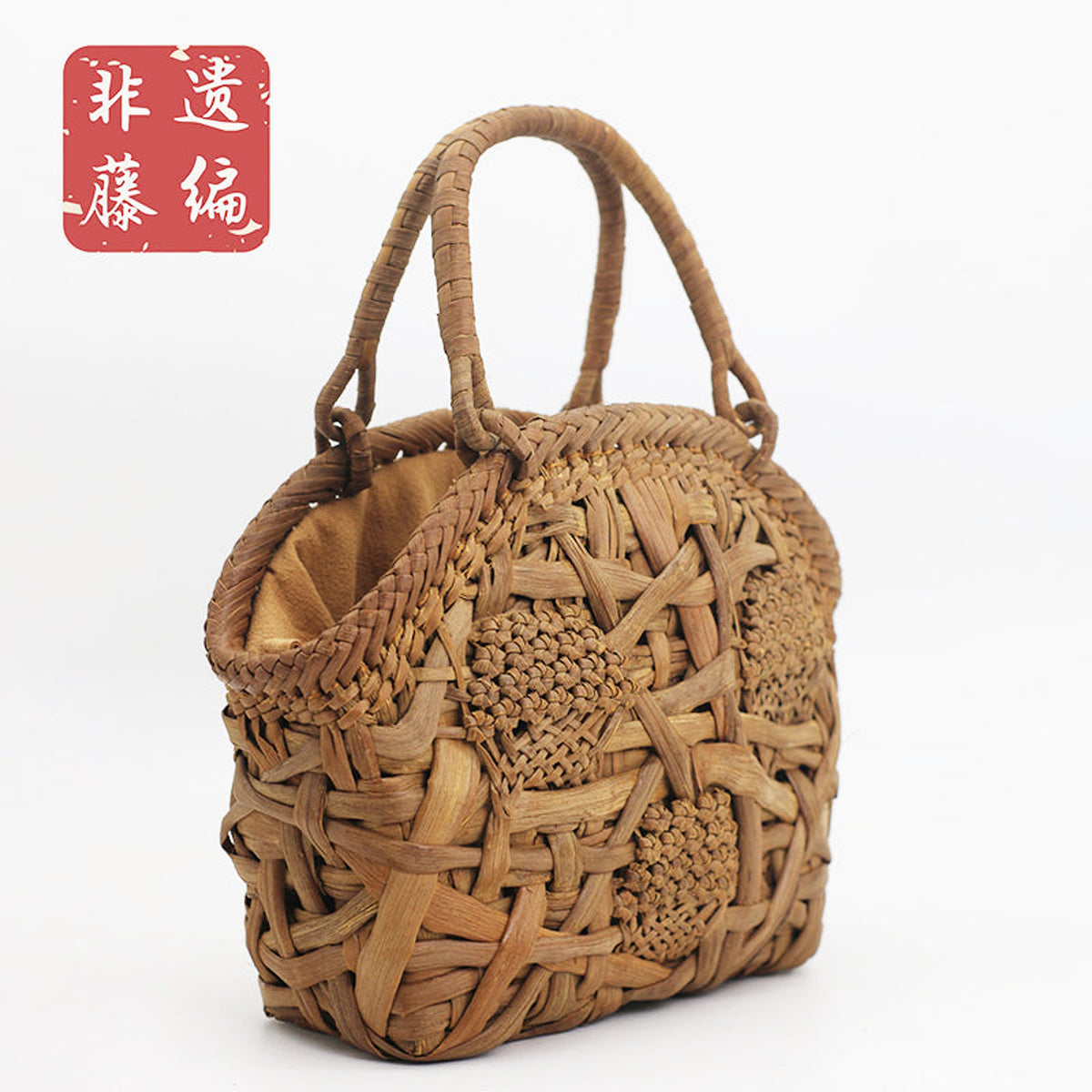 山葡萄藤编篮包