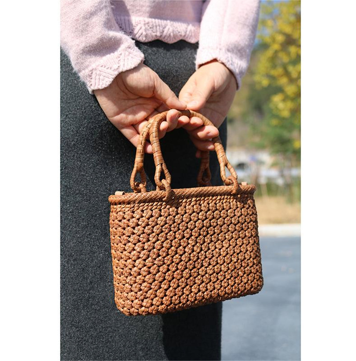 Fine Craft 3-Rin · Edge Finish | Wild Grape Vine Shoulder Bag