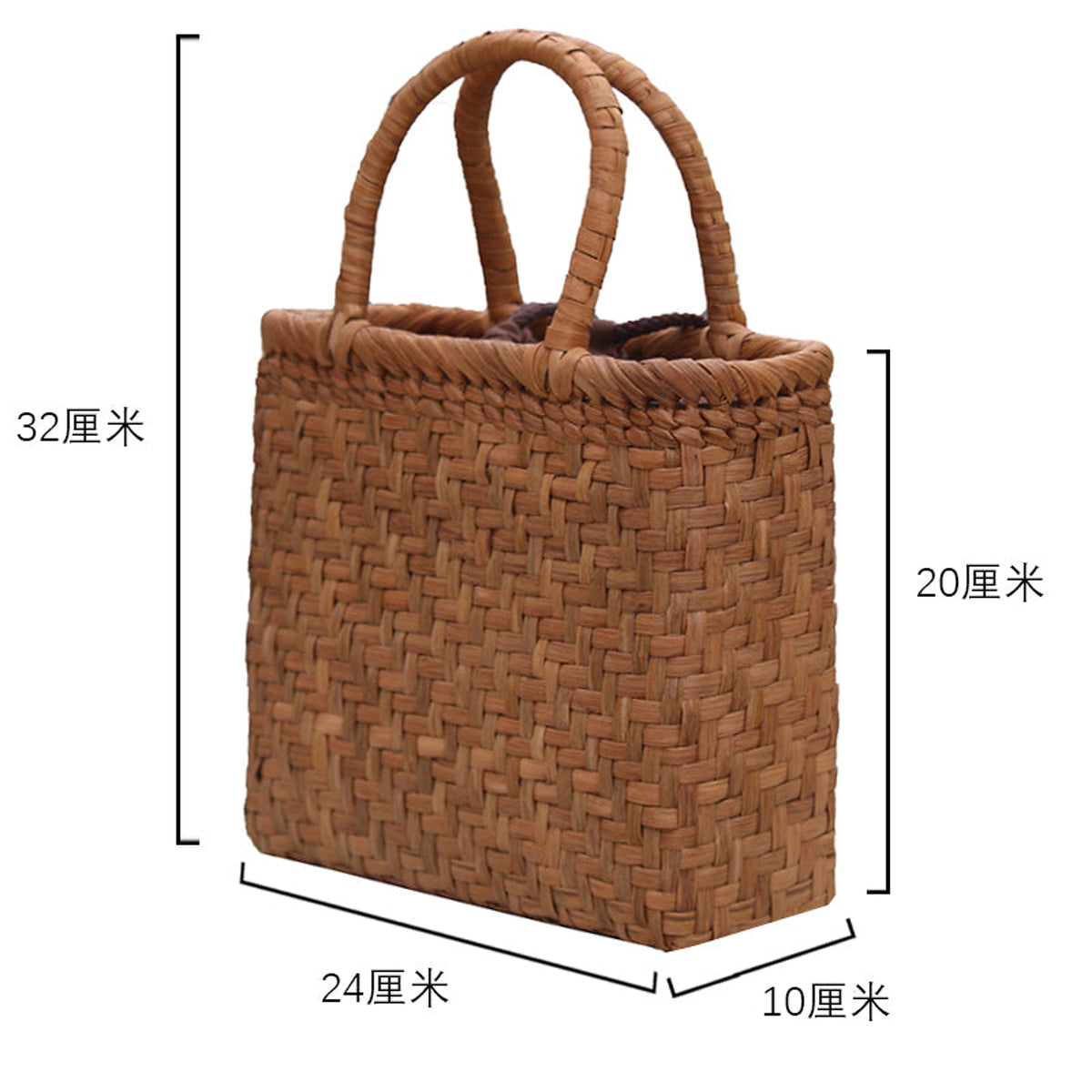 クラシック網編み｜山葡萄かごバッグ｜葡萄曜 PUTAOYAO