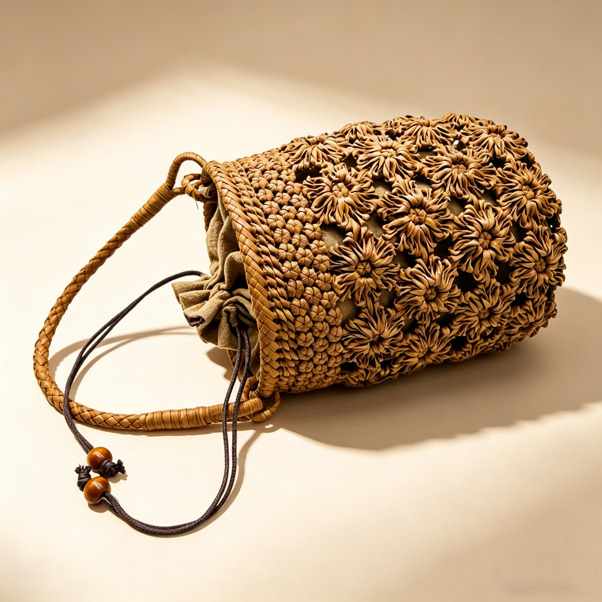 Wisteria Dream | Wild Grape Vine Basket Bag | Cherry Blossom