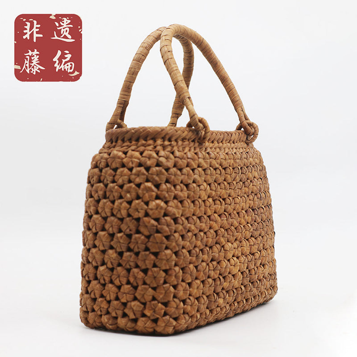 六角花丸口｜山葡萄 ショルダーバッグ｜六角花編み｜葡萄曜 PUTAOYAO