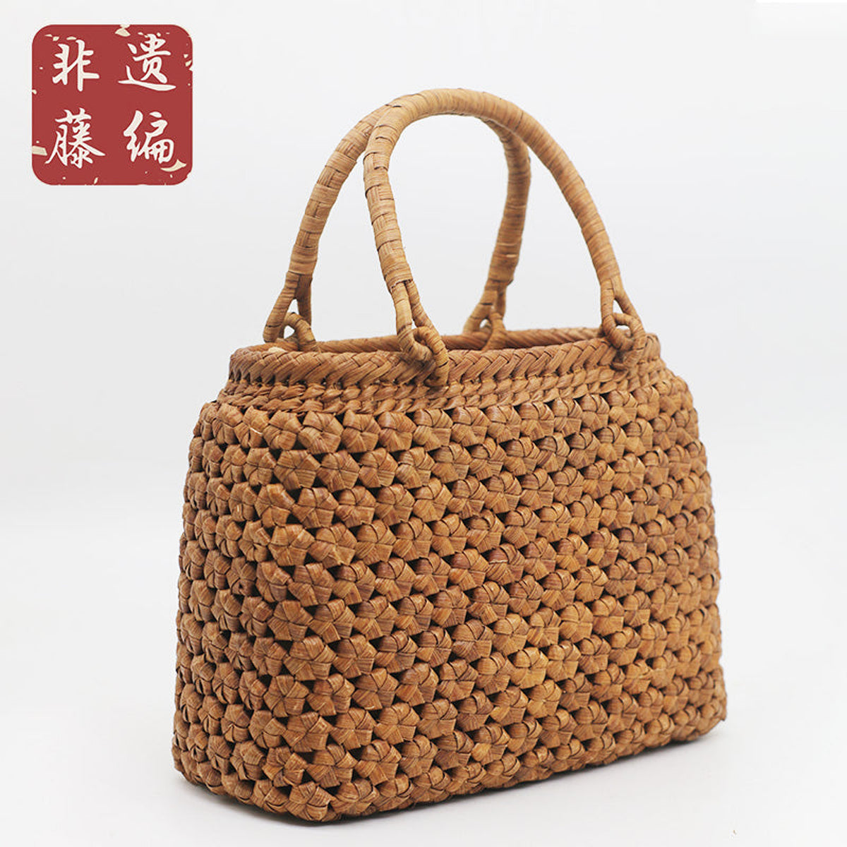 六角花丸口｜山葡萄 ショルダーバッグ｜六角花編み｜葡萄曜 PUTAOYAO