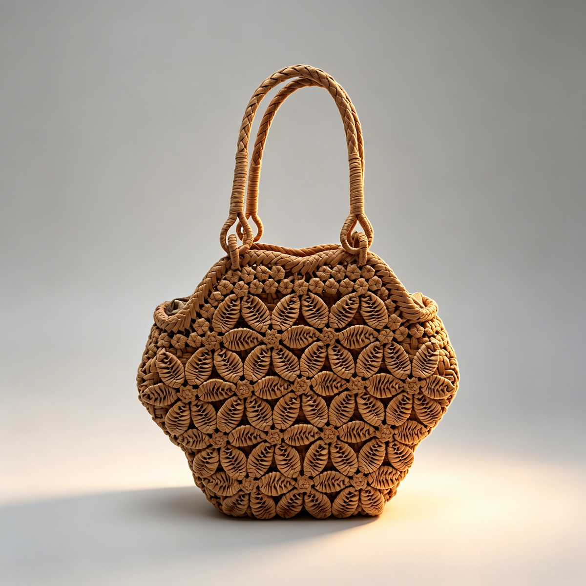 百花繚乱｜Wild Grape Vine Shoulder Bag｜Hexagonal Flower Weave