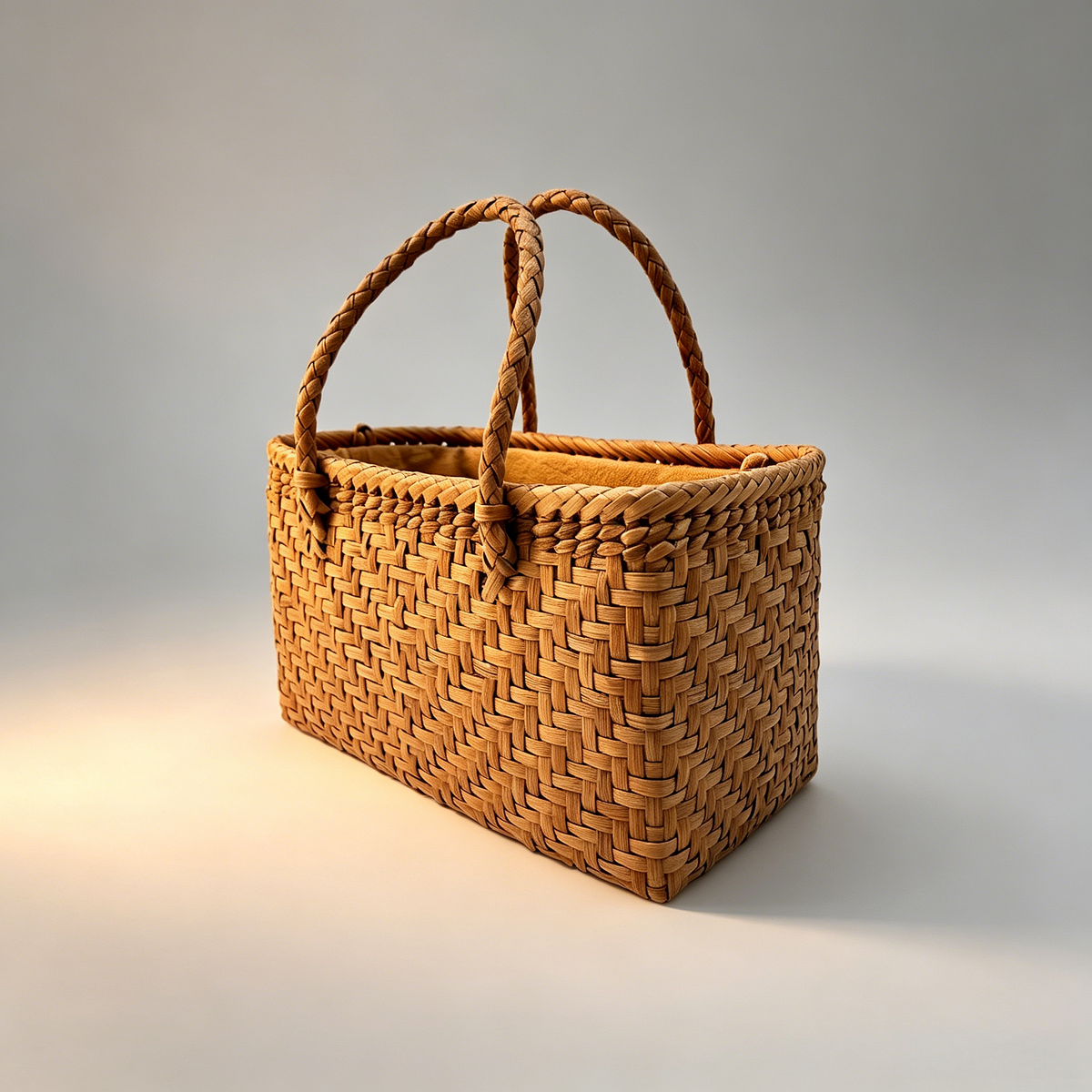 Large-Capacity Wide-Base Tea Ceremony Bag｜Wild Grape Vine Basket Bag
